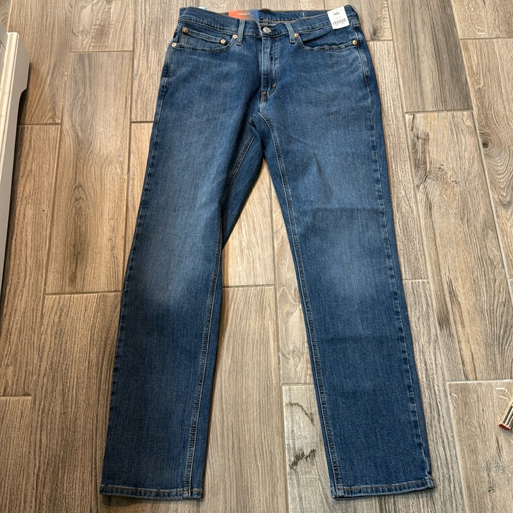 Levi's Men's Classic Blue Straight Jeans - Picture 4 of 11